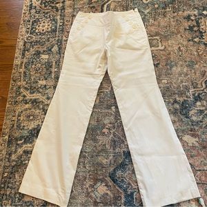 Ann Taylor Cream Wide Leg Sailor Pants